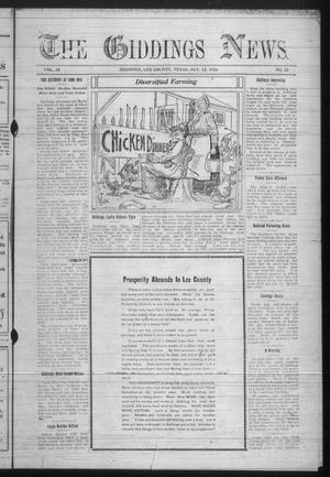 Primary view of The Giddings News. (Giddings, Tex.), Vol. 35, No. 21, Ed. 1 Friday, October 12, 1923