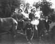 Photograph: [Youth Hayride on Horse-Drawn Wagon]