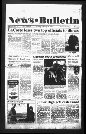Primary view of object titled 'News Bulletin (Castroville, Tex.), Vol. 38, No. 8, Ed. 1 Thursday, February 20, 1997'.