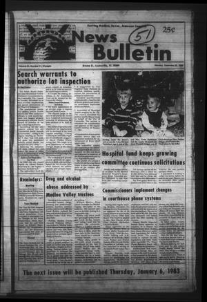 Primary view of object titled 'News Bulletin (Castroville, Tex.), Vol. 24, No. 51, Ed. 1 Monday, December 20, 1982'.