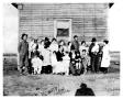 Thumbnail image of item number 1 in: '[Group Outside School Building in Laketon]'.