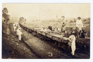 Primary view of object titled '[Prisoners Working on the Texas State Railroad]'.