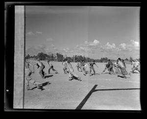 Primary view of object titled '[Military Service Members Playing Sports at Okinawa Officers Club and Recreation]'.
