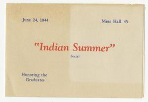 Primary view of object titled '["Indian Summer" Social Program]'.