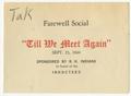 Thumbnail image of item number 1 in: '["Farewell Social" Program]'.
