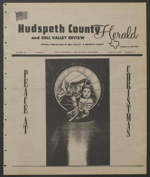 Primary view of object titled 'Hudspeth County Herald and Dell Valley Review (Dell City, Tex.), Vol. 34, No. 17, Ed. 1 Friday, December 21, 1990'.