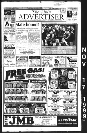 Primary view of object titled 'The Alvin Advertiser (Alvin, Tex.), Ed. 1 Wednesday, November 17, 1999'.