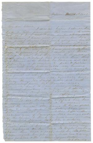 Primary view of object titled '[Letter from Maud C. Fentress to David Fentress, March 1, 1861]'.