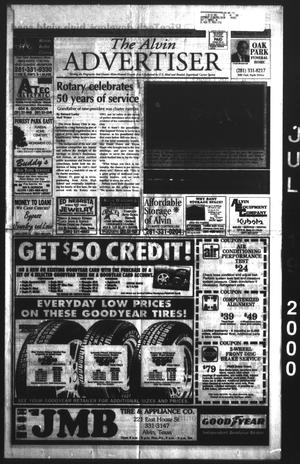 Primary view of object titled 'The Alvin Advertiser (Alvin, Tex.), Ed. 1 Wednesday, July 19, 2000'.