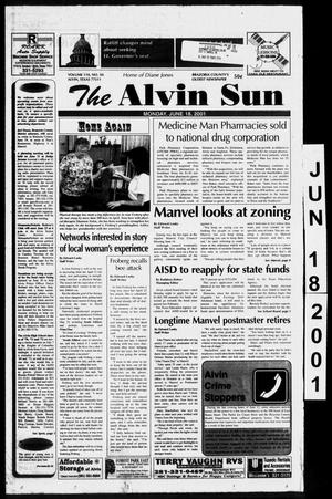 Primary view of object titled 'The Alvin Sun (Alvin, Tex.), Vol. 110, No. 50, Ed. 1 Monday, June 18, 2001'.