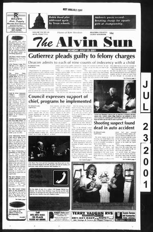 Primary view of object titled 'The Alvin Sun (Alvin, Tex.), Vol. 110, No. 60, Ed. 1 Monday, July 23, 2001'.