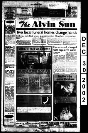 Primary view of object titled 'The Alvin Sun (Alvin, Tex.), Vol. 111, No. 101, Ed. 1 Monday, December 30, 2002'.