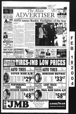 Primary view of The Alvin Advertiser (Alvin, Tex.), Ed. 1 Wednesday, February 18, 2004