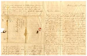 Primary view of object titled '[Letter from Maud C. Fentress to her son David - February 19, 1862]'.