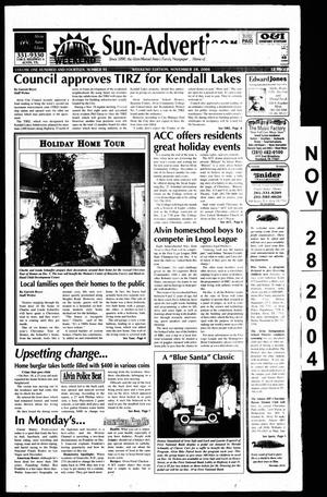 Primary view of object titled 'Alvin Sun-Advertiser (Alvin, Tex.), Vol. 114, No. 94, Ed. 1 Sunday, November 28, 2004'.