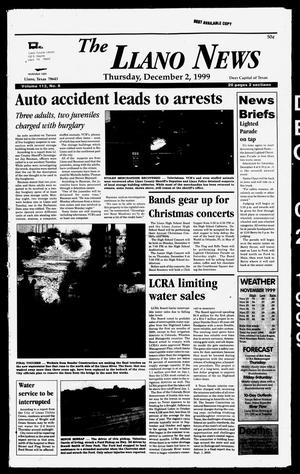 The Llano News (Llano, Tex.), Vol. 112, No. 8, Ed. 1 Thursday, December 2, 1999