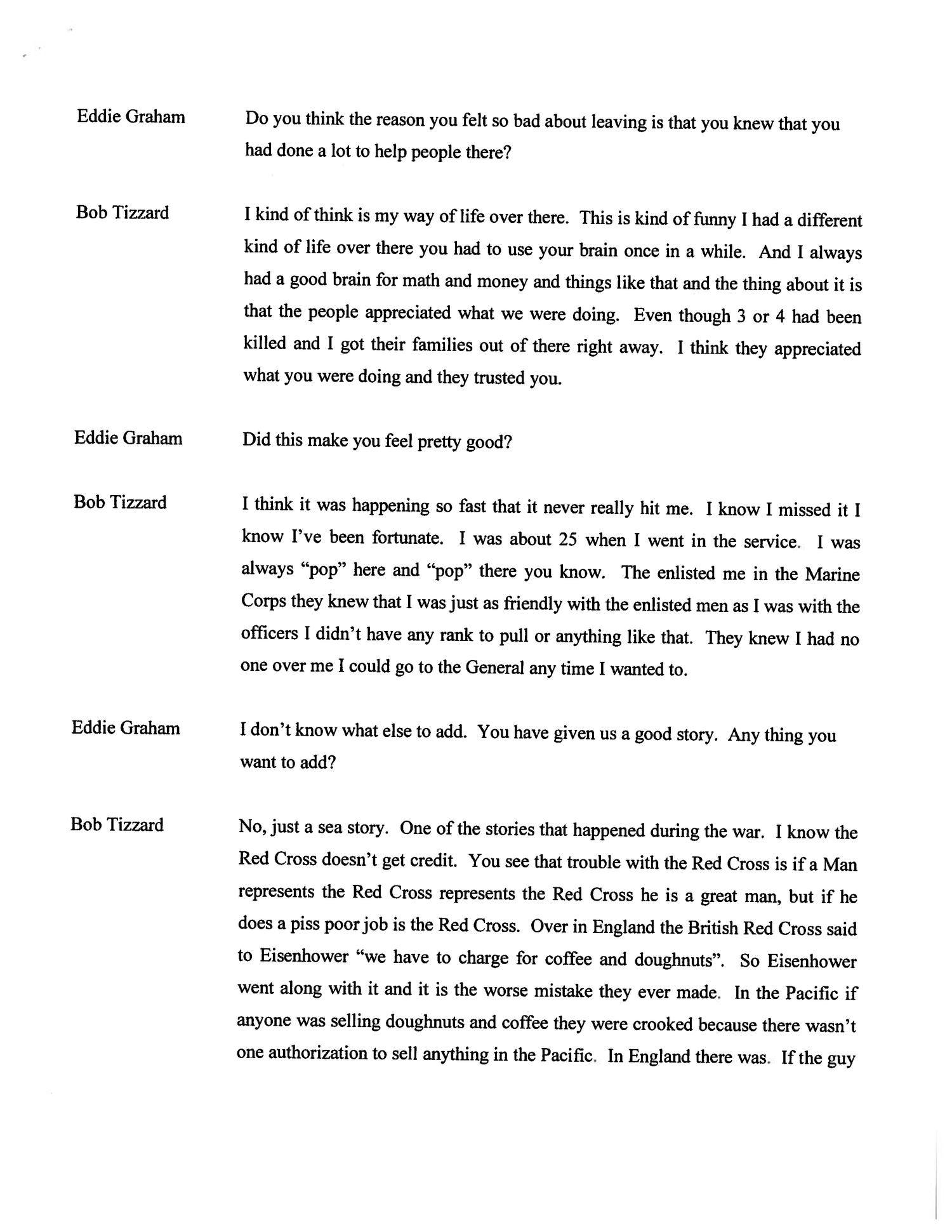 Oral History Interview with Bob Tizzard, September 3, 2004
                                                
                                                    13
                                                