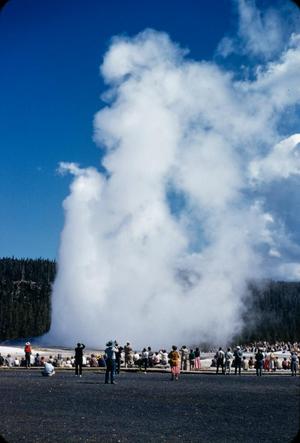 Primary view of object titled '[Old Faithful Geyser at Yellowstone National Park]'.