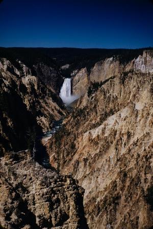 Primary view of object titled '[Waterfall Between Mountains]'.