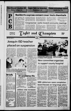 Light and Champion (Center, Tex.), Vol. 110, No. 19, Ed. 1 Friday, March 6, 1987