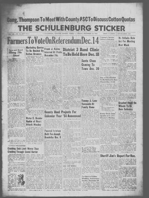 Primary view of object titled 'The Schulenburg Sticker (Schulenburg, Tex.), Vol. 61, No. 19, Ed. 1 Friday, December 10, 1954'.