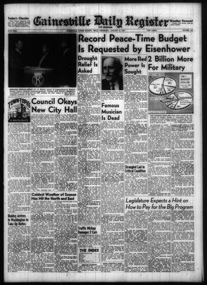 Primary view of object titled 'Gainesville Daily Register and Messenger (Gainesville, Tex.), Vol. 67, No. 120, Ed. 1 Wednesday, January 16, 1957'.