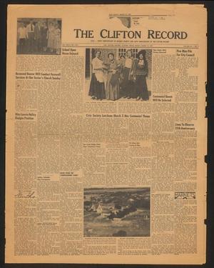 Primary view of object titled 'The Clifton Record (Clifton, Tex.), Vol. 60, No. 6, Ed. 1 Friday, March 12, 1954'.