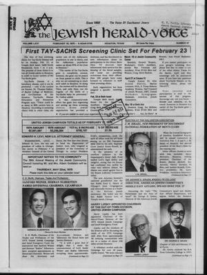 Primary view of object titled 'The Jewish Herald-Voice (Houston, Tex.), Vol. 66, No. 47, Ed. 1 Wednesday, February 19, 1975'.