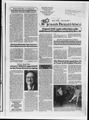 Primary view of object titled 'Jewish Herald-Voice (Houston, Tex.), Vol. 77, No. 38, Ed. 1 Thursday, December 12, 1985'.