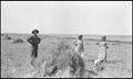Photograph: [People in George Rockenfield's wheat field]