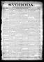 Newspaper: Svoboda. (La Grange, Tex.), Vol. 23, No. 1, Ed. 1 Friday, January 3, …