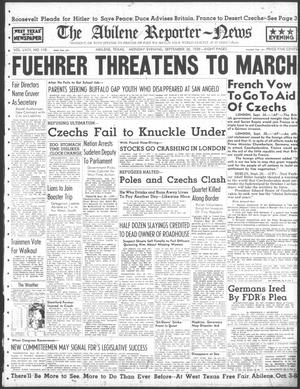 Primary view of object titled 'The Abilene Reporter-News (Abilene, Tex.), Vol. 58, No. 118, Ed. 1 Monday, September 26, 1938'.