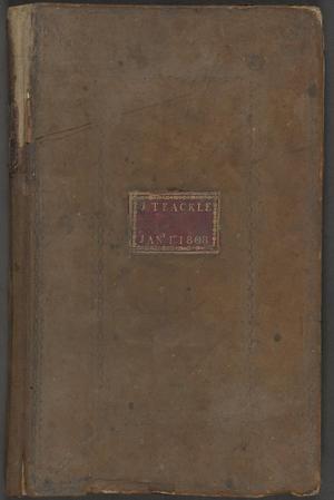 [Account ledger of John Teackle, 1808-1820]