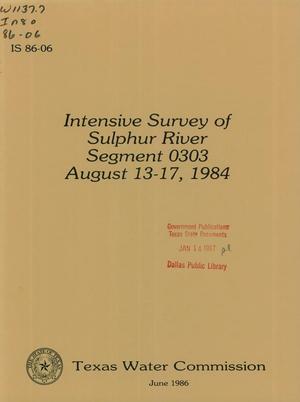 Primary view of object titled 'Intensive Survey of Sulphur River Segment 0303: August 13-17, 1984'.