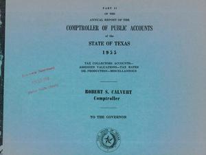 Texas Comptroller of Public Accounts Annual Report: 1955, Part 2