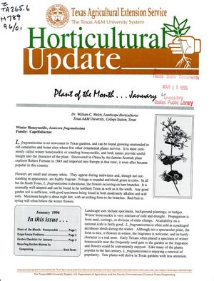 Primary view of object titled 'Horticultural Update, January 1996'.