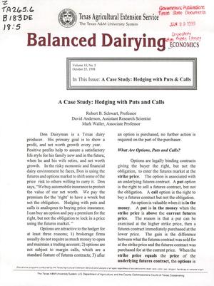 Primary view of object titled 'Balanced Dairying: Economics, Volume 18, Number 5, October 1998'.