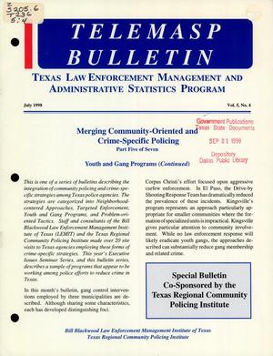 Primary view of object titled 'TELEMASP Bulletin, Volume 5, Number 4, July 1998'.