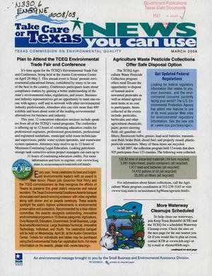 Primary view of object titled 'Take Care of Texas: News You Can Use, March 2008'.