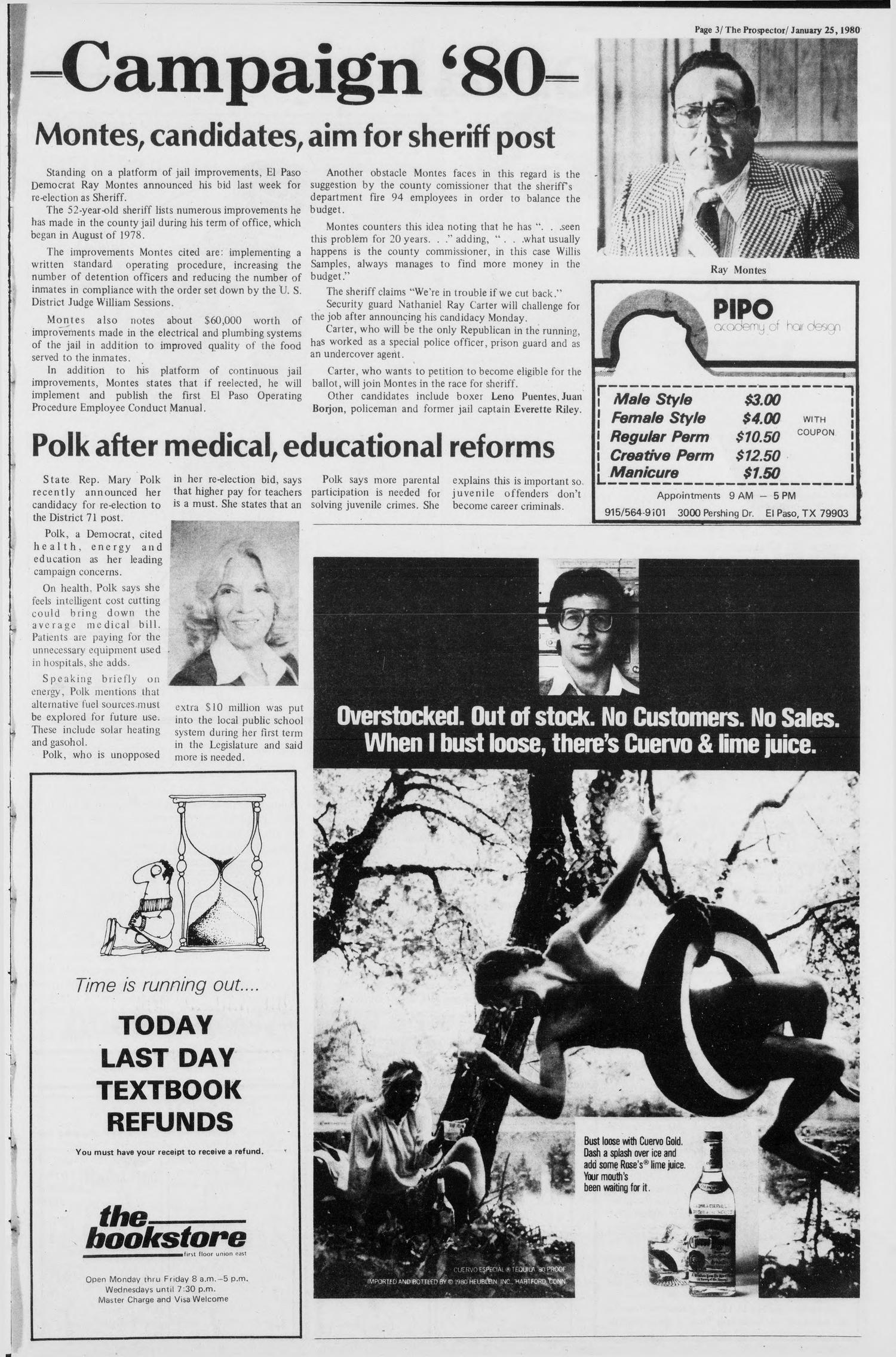 The Prospector (El Paso, Tex.), Vol. 46, No. 34, Ed. 1 Friday, January 25, 1980
                                                
                                                    [Sequence #]: 3 of 12
                                                