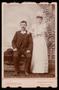 Primary view of [Portrait of an Unknown Couple in Wedding Attire with Hats]