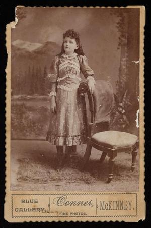 Primary view of object titled '[Portrait of an Unknown Young Woman Next to a Chair]'.