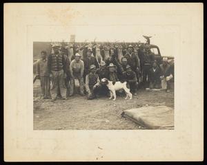 Primary view of object titled '[Annual Deer Hunt with Men from Taft]'.