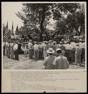 Primary view of object titled '[Dedication of the Bonham Veterans' Hospital]'.