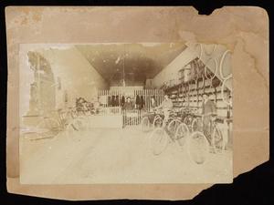 Primary view of object titled '[Bonham Bicycle Shop]'.
