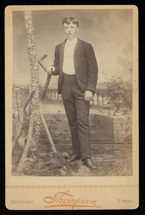 Primary view of object titled '[Portrait of an Unknown Man Leaning on a Tree]'.