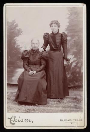 Primary view of object titled '[Portrait of Two Unknown Women in Black Dresses]'.
