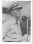 Photograph: [Admiral Chester W. Nimitz Stands at Microphone, #2]