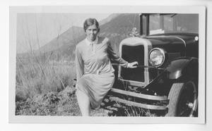 Primary view of object titled '[Catherine Freeman Nimitz with Family Car]'.