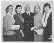 Photograph: [Fleet Admiral Chester W. Nimitz with Battha Sisters]